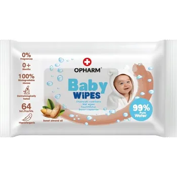 Dětský vlhčený ubrousek Vlhčené ubrousky Opharm Baby Wipes Sweet Almond 64 ks