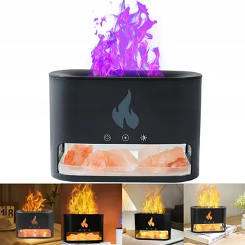 Aroma difuzér ZVHLČOVAČ VZDUCHU DIFUZÉR AROMATERAPIE KRB + SOLNÉ KAMENY ČERNÁ