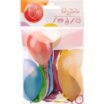 Balónek BALÓNKY metalické barevné na narozeniny 25 cm 6 Ks