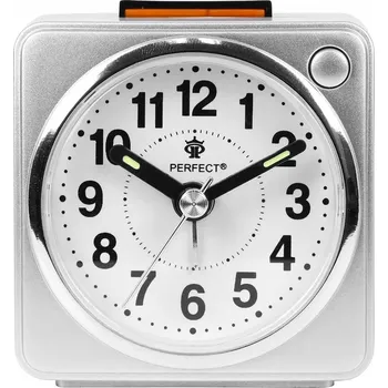 Budík Budík Perfect stříbrný 6 cm