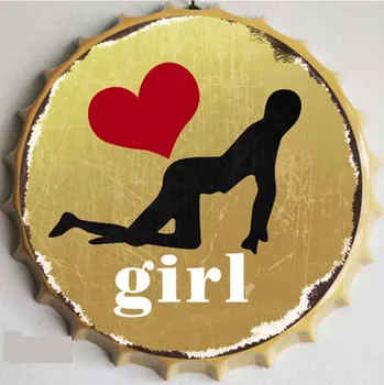 Plechová cedule Cedule 35x35cm víko Sexi Girl
