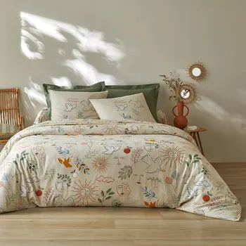 Povlečení Blancheporte Povlečení Madere s potiskem Provence, bavlna písková 260x240 cm