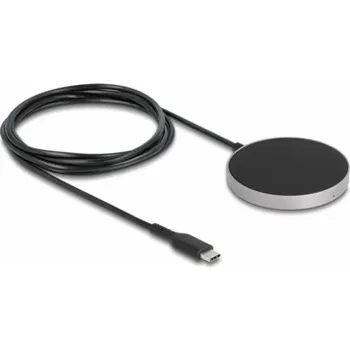 Delock - Bezdrátová nabíjecí podložka - 15 Watt - 1.25 A - cerná/šedá