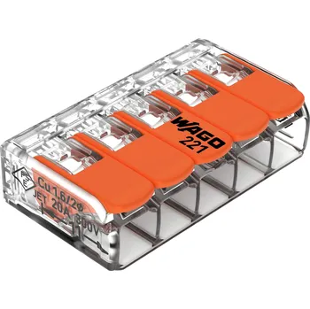 WAGO 5vodičová spojovací svorka, model: 221-415,0,20-4,00mm?,10 ks