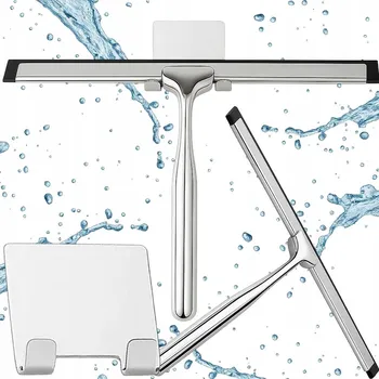 Vrták CHROMOVÁ STĚRKA NA VODU S DRŽÁKEM NA SKLO DO SPRCHOVÉHO KOUTU