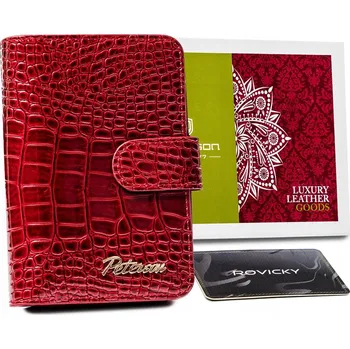 Peterson peněženka z pravé kůže červená - dámská