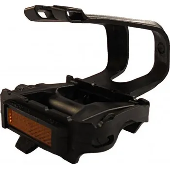 Pedál na kolo Pedály plastové černé s klipsnami