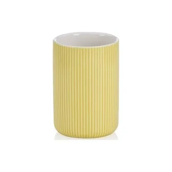 Držák na kartáček KELA Pohár AVA keramika žlutý KL-24429