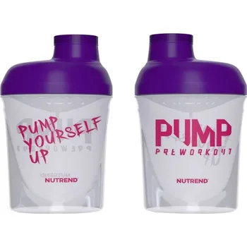 Shaker Šejkr Nutrend 300ml Pump průhledný
