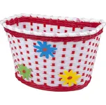 Koš přední na dětské kolo bílo/červená