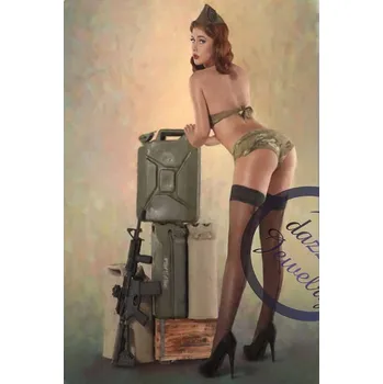 Plechová cedule Cedule 40cm x 30cm Army Woman