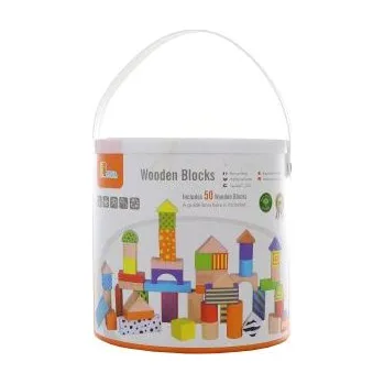 Dřevěná hračka Viga Dřevěná stavebnice 50 kostek 6934510596958