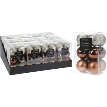 Vánoční ozdoba ozdoba vánoční KOULE pr.6cm HN,ZLA mix (12ks)