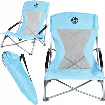 Turistická židle modrá s opěradlem a obalem