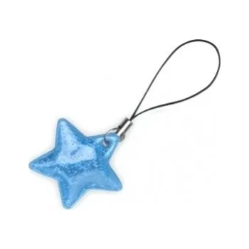 Cyklosvítilna Taháček reflexní na zip Hvězda modrá