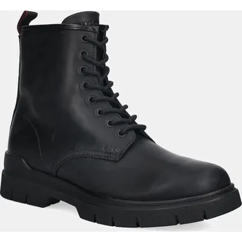 Pánská móda Kožené boty HUGO Ryan 50552696.001 černá 99X, EUR 43