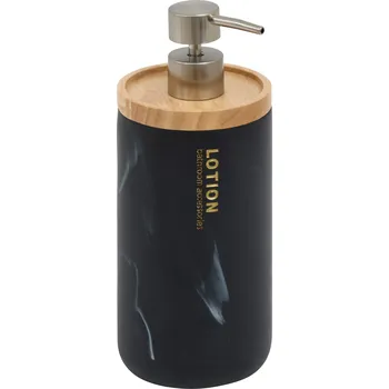 Dávkovač mýdla Dávkovač mýdla Lotion, černá/s dřevěnými prvky, 842 ml