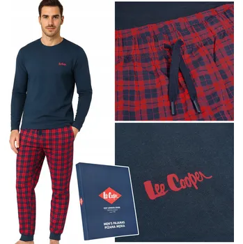 Pánské pyžamo Lee Cooper pánské pyžamo 2025 s dlouhým rukávem, velikost XXL