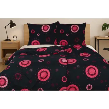 Povlečení Povlečení z mikrovlákna s bavlněným efektem 4dílné LELA malinové