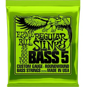 Struna pro kytaru a smyčcový nástroj Ernie Ball 2836 Reg Slinky 45-130 Struny pro baskytaru