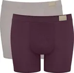 Pánské spodní prádlo SLOGGI MEN GO NATURAL SHORT C2P M Šedá, Vínová