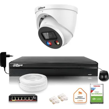 Dahua TIOC IP Surveillance Kit 8mpx 4K kamera IPC-HDW3849H-AS-PV-0280B-S5 DVR s diskem pro nepřetržitý provoz