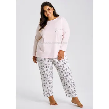 Dámské noční prádlo TARO Dámské pyžamo Ella3465 Barva: zz51-ružová, Velikost: 2XL