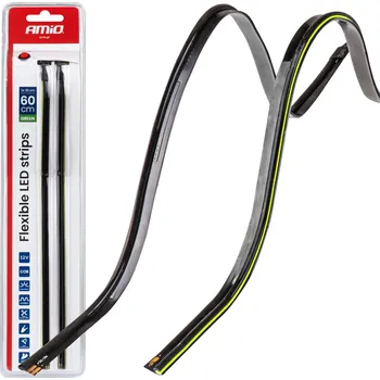 LED pásky COB do auta - bočné zelená 2x30 cm 12 V AMiO-04577