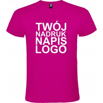 Pánské tričko T-shirt s vlastním potiskem loga vpředu i vzadu, růžové, vel. S