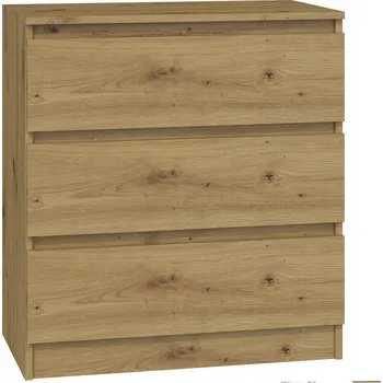 Komoda MODERNÍ KOMODA KM3 DUB ARTISAN SKŘÍŇKA 3 ZÁSUVKY DO OBÝVACÍHO POKOJE LOŽNICE