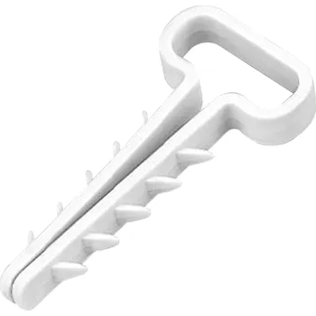 Rychloupínací kabelová svorka, plochý kabel 15x7mm, bílá, 100 ks