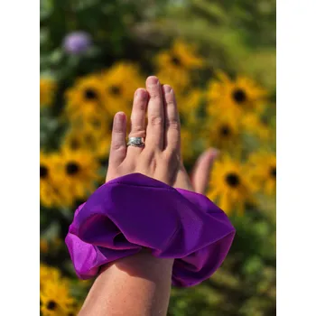 Plavkovinová scrunchie s kapsičkou - dámská Barva: Fialová