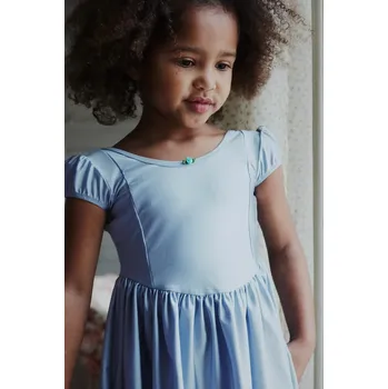Dámské šaty Dívčí šaty Konges Sløjd MOUSSE PUFF DRESS KS103928.9BYA modrá 50X, vel. 122-128