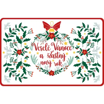 prostírání Plastové prostírání TORO 28,5x44cm Veselé Vánoce