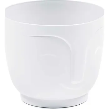 Květináč PLASTOVÝ KVĚTINÁČ ZOE 16X18,5 CM BÍLÁ