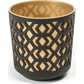 PLASTOVÝ KVĚTINÁČ ETNIC 20X19 CM ZLATÁ