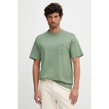 Bavlněné tričko Lacoste TH2827 zelená 77X, vel. S