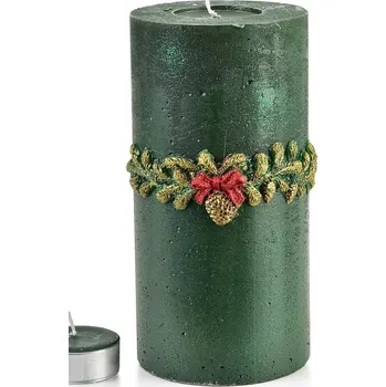 Svícen Dekorativní svícen Affek Design 24 cm zelená barva TCM3277.SW 79X