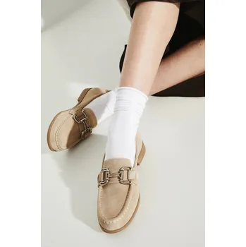 Dámské mokasíny Semišové mokasíny Medicine dámské, béžová barva, na plochém podpatku RS25.OBD308 08X, EUR 40