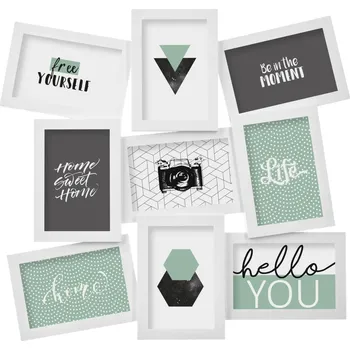 Dekorace do dětského pokoje Nástěnný fotorámeček Cali White 49,5x46,5 cm