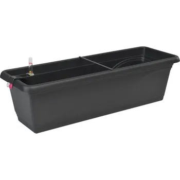 Truhlík Plastkon samozavlažovací truhlík Extra Line Smart Antracit, 53x16x15 cm
