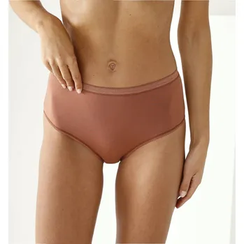 Kalhotky Blancheporte Sada 3 kalhotek maxi z pružné bavlny čokoládová 54/56