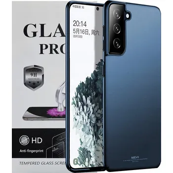 Pouzdro na mobilní telefon Zadní Kryt Audioimp pro Samsung Galaxy S21 Plus modrý