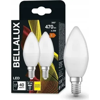 Žárovka 2x LED žárovka BELLALUX E14 4,9W 470lm 2700K 15 000h, náhrada za 40W