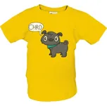 Tričko s potiskem mops černá CHRO! dětské