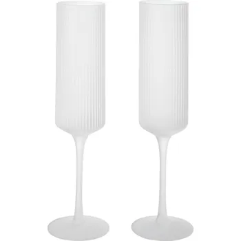 Sklenice Skleničky Ripple Champagne Flutes - 2 kusy "Frosted" ferm LIVING