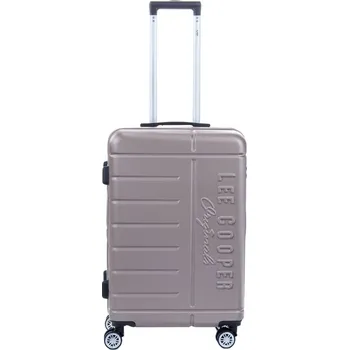 Střední cestovní kufr na kolečkách Lee Cooper LC33303, TSA zámek, ABS, 60 l zlatá/champagne