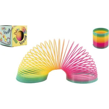 Spirála/pružina duhová plast průměr 6,5cm