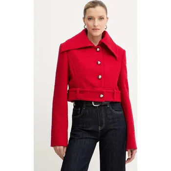 Dámský kabát Bunda s příměsí vlny Patou JA0600223 červená 33X, vel. 36
