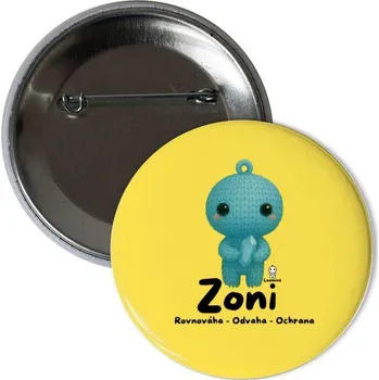 Pánská móda Odznáček s potiskem Loomins - Zoni - Amazonit